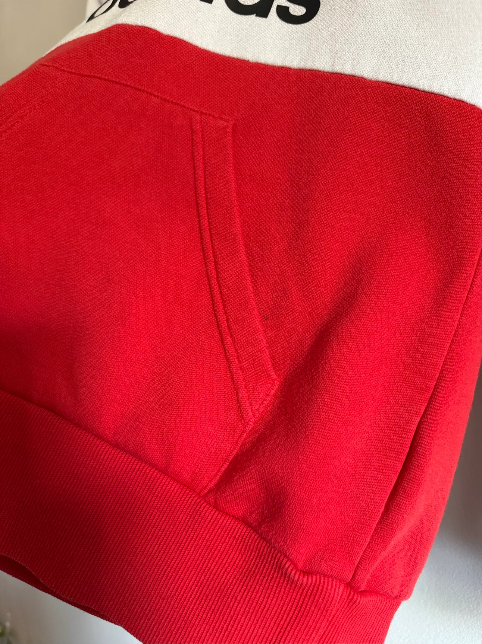 Moletom com capuz Adidas infantil 9-10 anos / 140 - Vermelho, branco e preto – photo 5